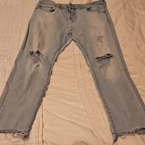 Distressed Light Blue Men's Jeans
